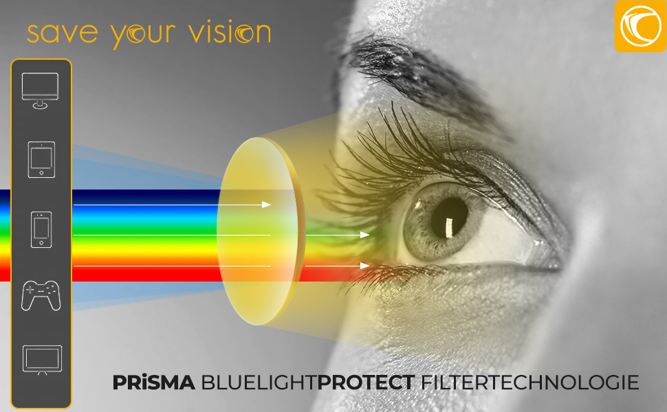 Bild Auge mit den Spektrumfarben